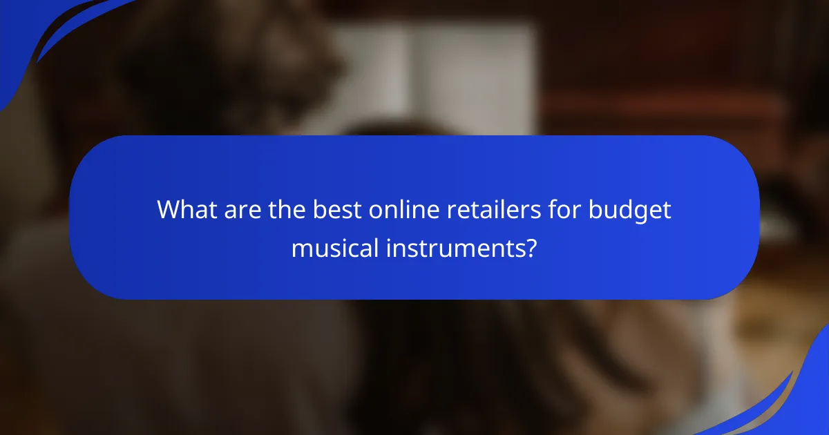 What are the best online retailers for budget musical instruments?