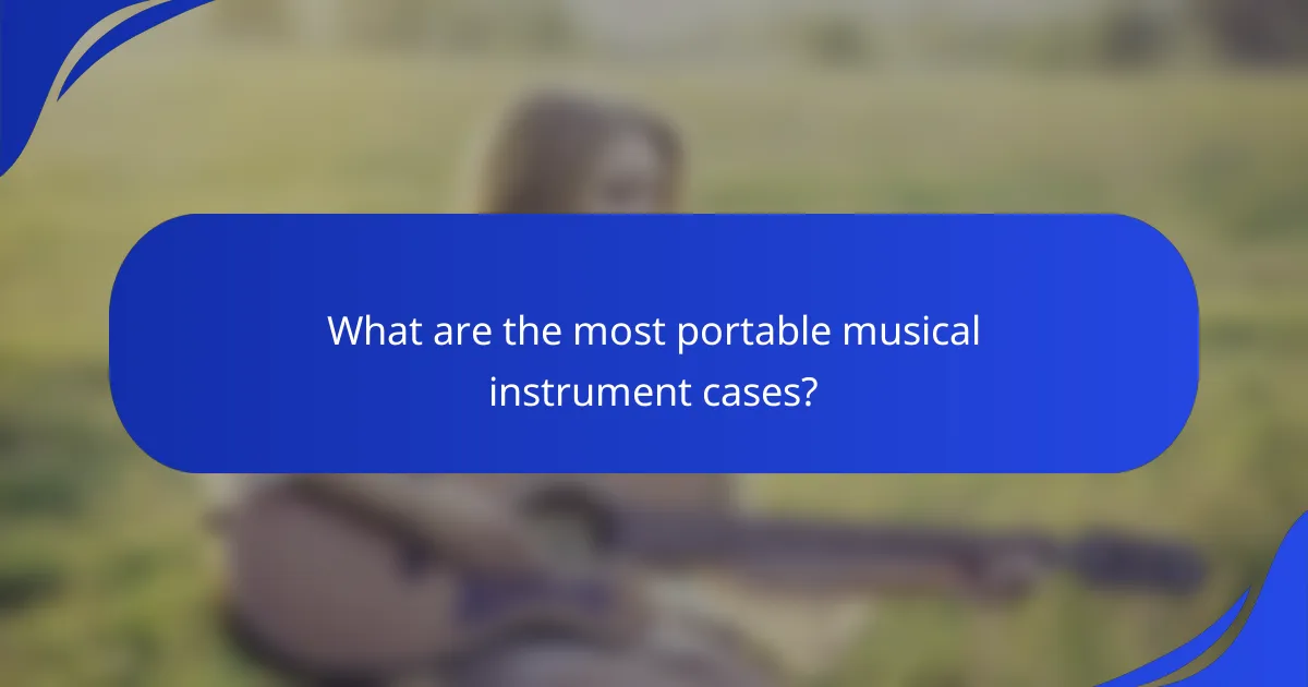 What are the most portable musical instrument cases?