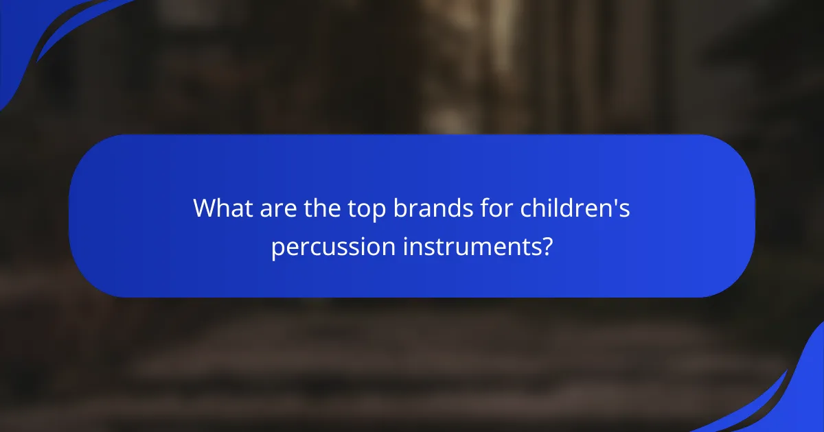 What are the top brands for children's percussion instruments?