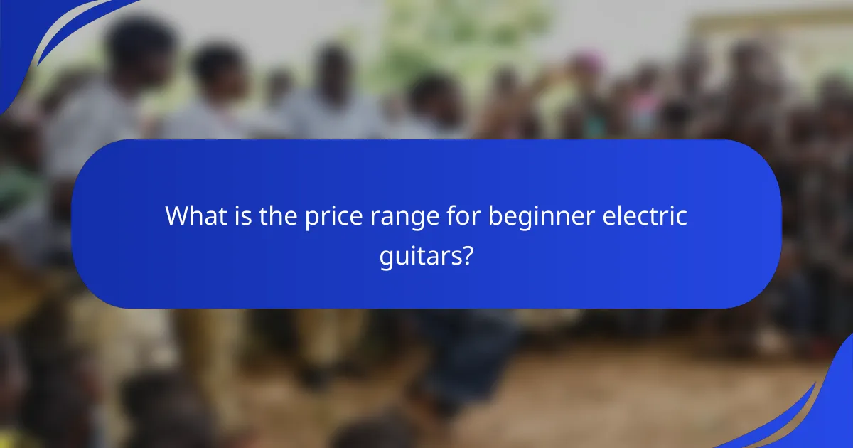 What is the price range for beginner electric guitars?