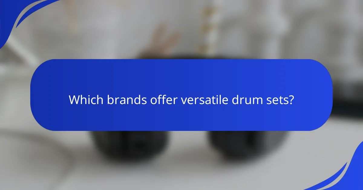 Which brands offer versatile drum sets?